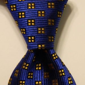 GIANNI VERSACE Men's Silk Necktie ITALY Blue EUC